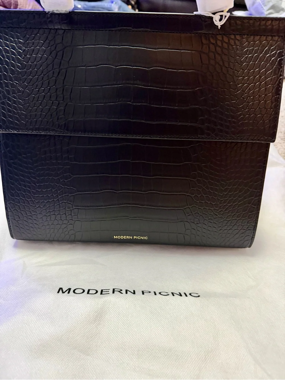 Modern Picnic black croc